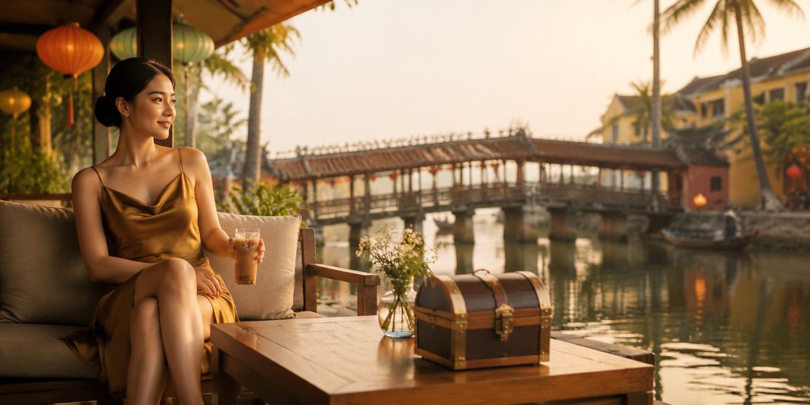 Người dùng xem thông tin trò chơi casino tại Hội An qua điện thoại
